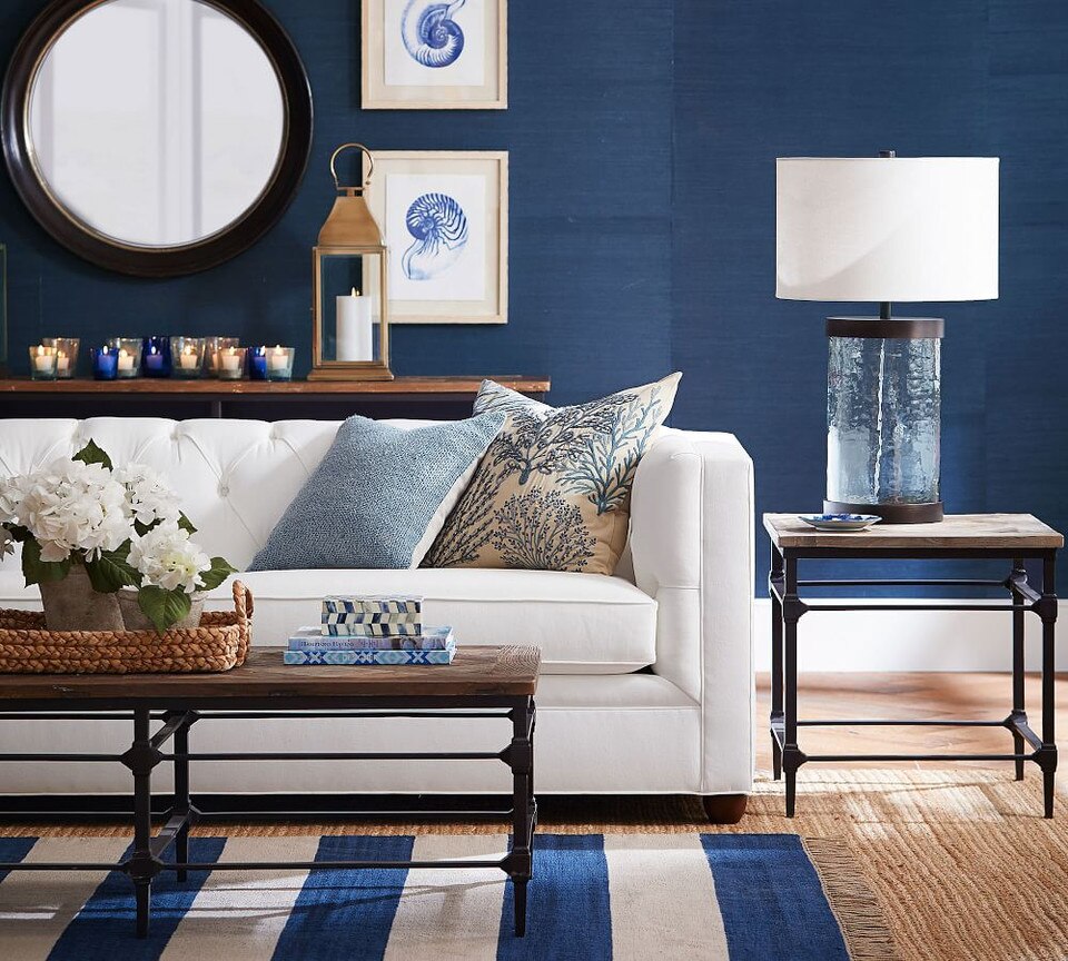 Parquet 60 cm Reclaimed Wood End Table Pottery Barn Australia